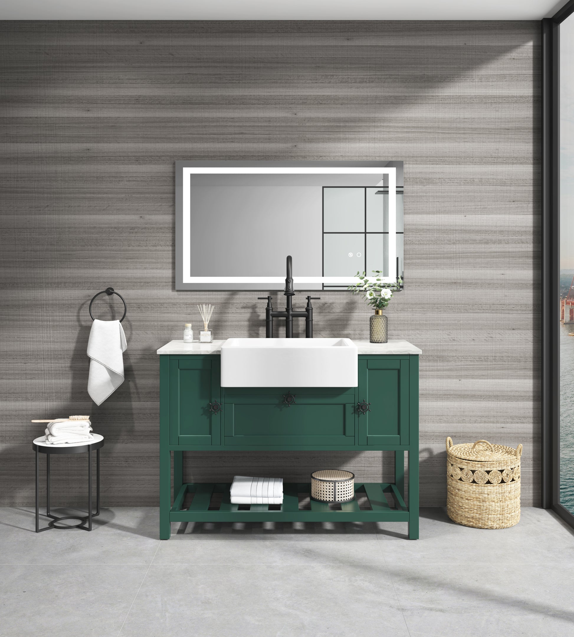 Solid Wood Bathroom Vanities Without Tops 47 In.