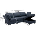 Convertible Sectional Sofa With Chaise, L Shaped