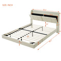 Queen Size Floating Bed Frame With Storage