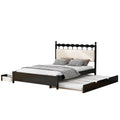 Queen Size Wooden Storage Platform Bed, With 2