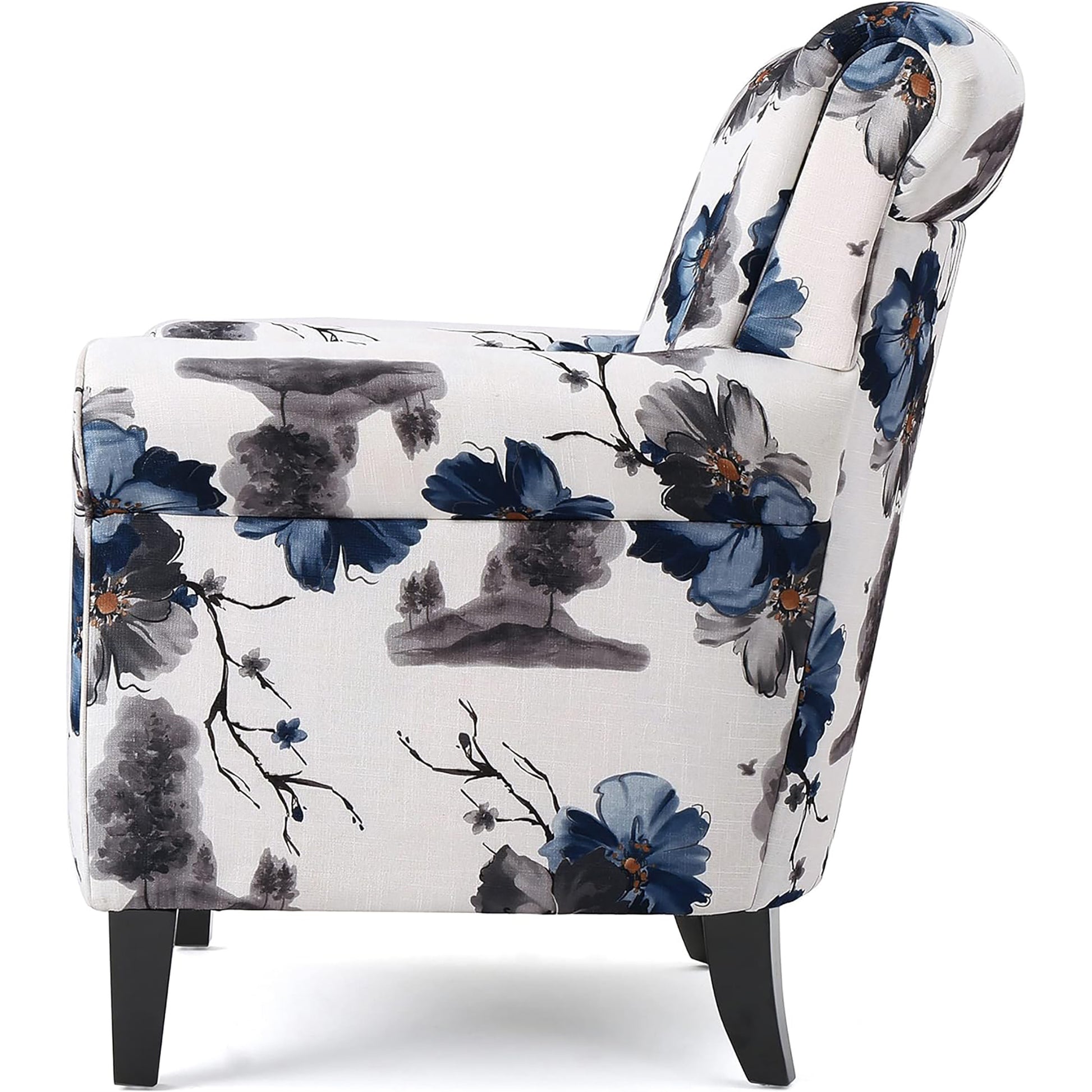 Mirod Comfy Accent Chair with Flared arms , Bedroom natural-fabric