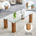 Glass Top Coffee Table,Tea Table, With Mdf Legs -