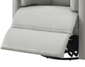 Sagen Glider Recliner W Swivel, Gray Leather Aire