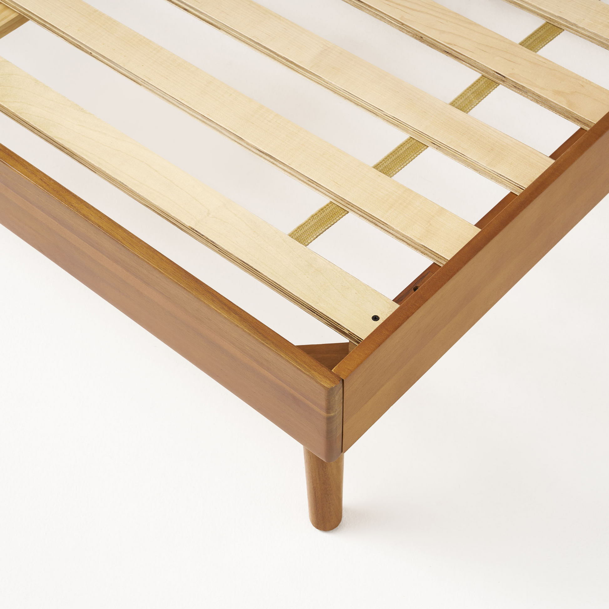 Twin Bed - Twin Natural Acacia Wood