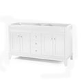 60'' Bathroom Vanity Cabinet Only, 4 Doors, 3 Drawers white-plywood