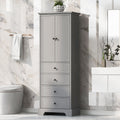 Storage Cabinet with 2 Doors and 4 Drawers for grey-mdf