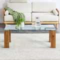 Glass Top Coffee Table,Tea Table, With Mdf Legs -