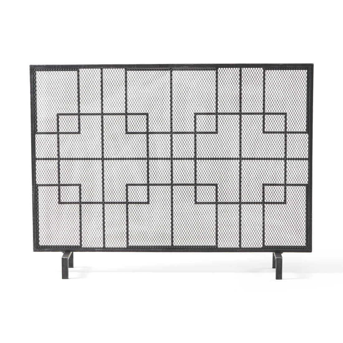 FIRE SCREEN black+silver-iron