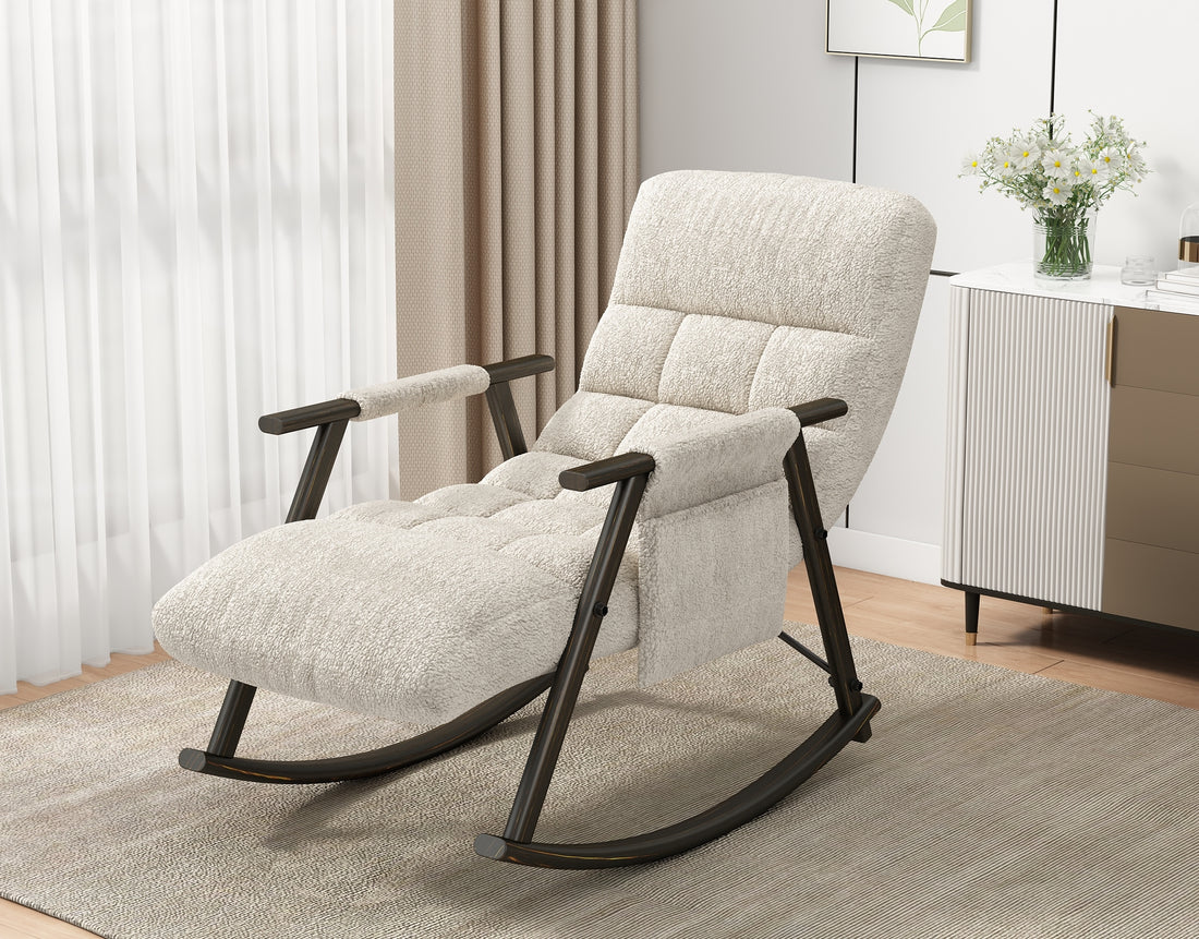 Casual Folding Rocking Chair Upholstered, Lounge