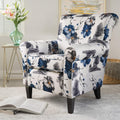 Mirod Comfy Accent Chair with Flared arms , Bedroom natural-fabric