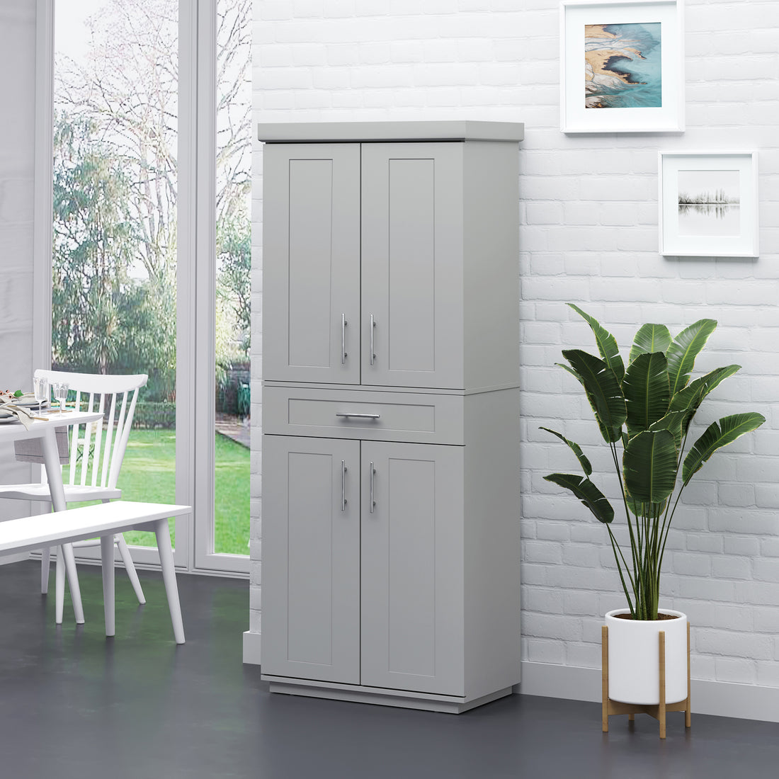 Homcom Modern Kitchen Pantry Freestanding Cabinet