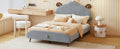 Full Size Upholstered Platform Bed With Sheep