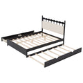 Queen Size Wooden Storage Platform Bed, With 2