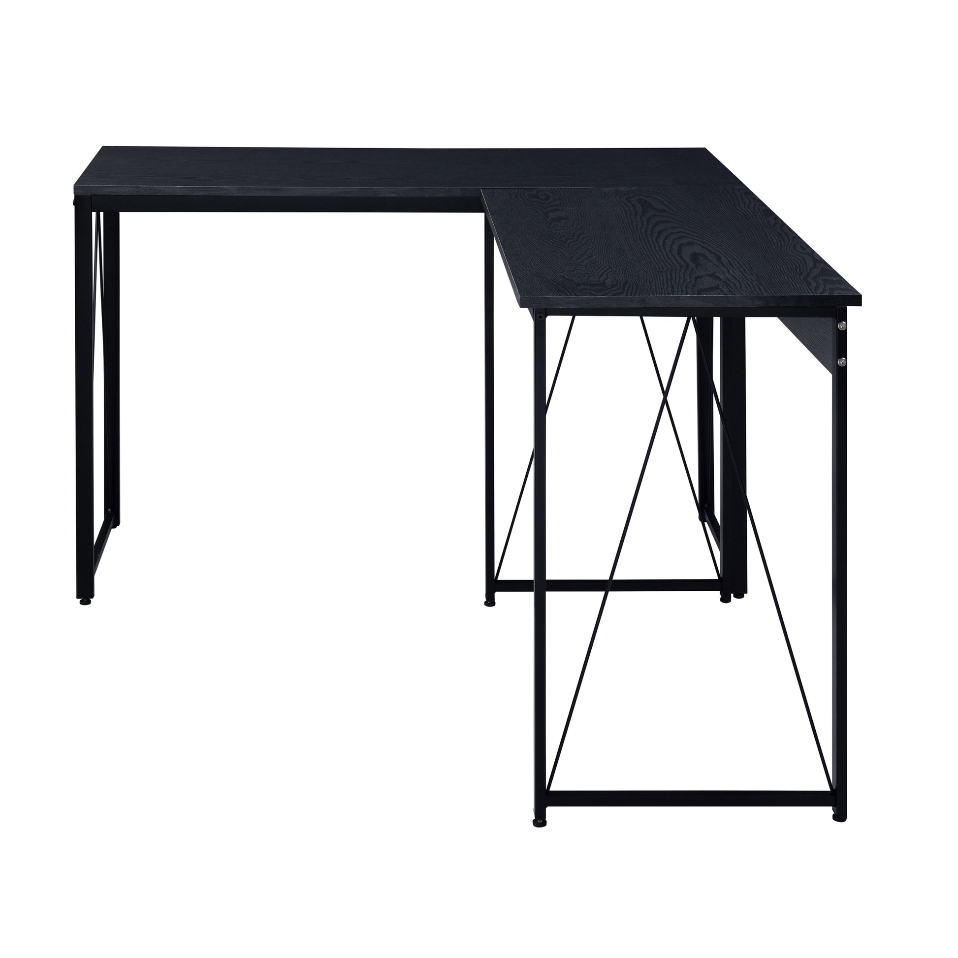 Black 47.5" Writing Desk With Metal Sled Base -