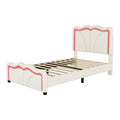 Twin Size Upholstered Platform Bed With Curve