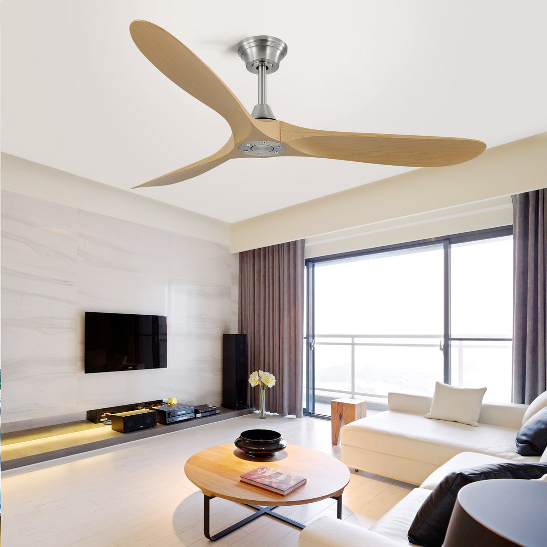 60 Inch Outdoor Ceiling Fan Without Light 3 Abs