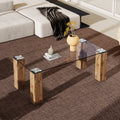 Glass Top Coffee Table,Tea Table, With Mdf Legs -