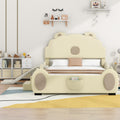 Full Size Upholstered Platform Bed With Piglet