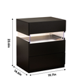 Led Nightstands 3 Drawer Dresser For Bedroom End