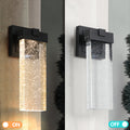 Outdoor waterproof transparent LED crystal wall lamp 2 black-modern-acrylic