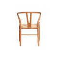 Natural Solid Wood Wishbone Design Backrest Chair