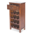 WINE RACK dark oak-metal+synthetic wood+mirror