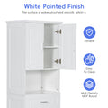 Tall Bathroom Cabinet With Laundry Basket, Large