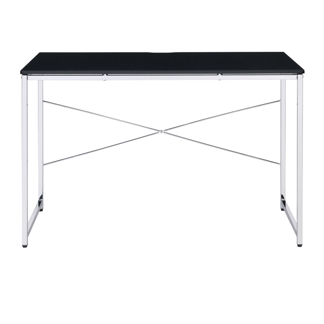 Black And Chrome Vanity Desk - Black Silver