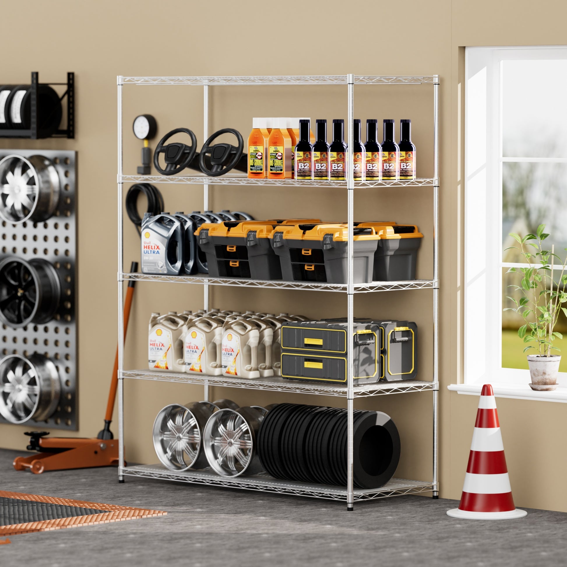 5 Tier Heavy Duty Adjustable Shelving And