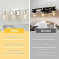 3 Light E26 Base Bathroom Vanity Light Fixtures