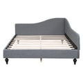 Full Size L Shaped Linen Daybed,With Solid Wood -