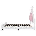 Twin Size Upholstered Platform Bed With Rabbit