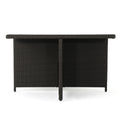 PUERTA 48IN SQUARE DINING TABLE dark brown-rattan