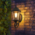 Outdoor Waterproof Glass Retro Wall Lamp black-traditional-glass-aluminium