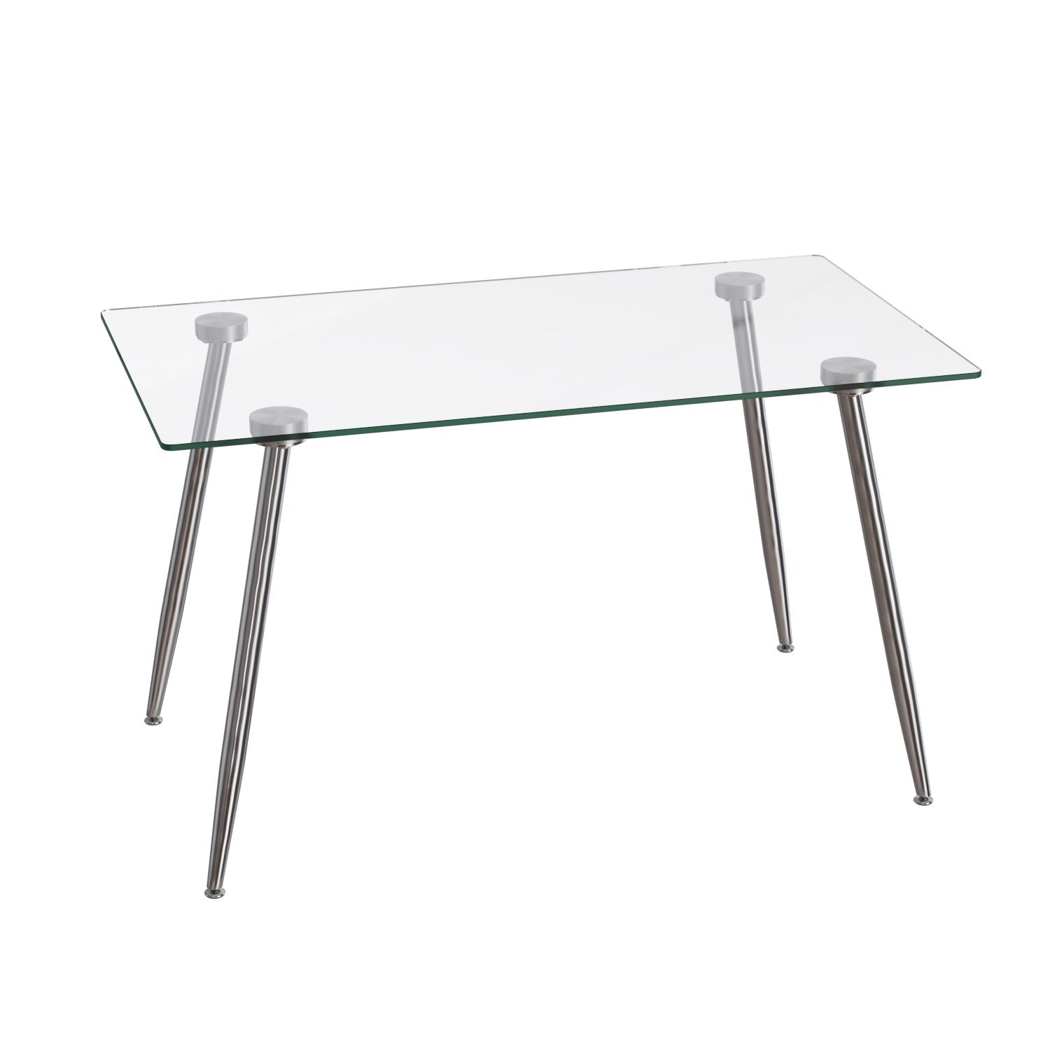 51 Inch Glass Dining Table Set For 4, Dining