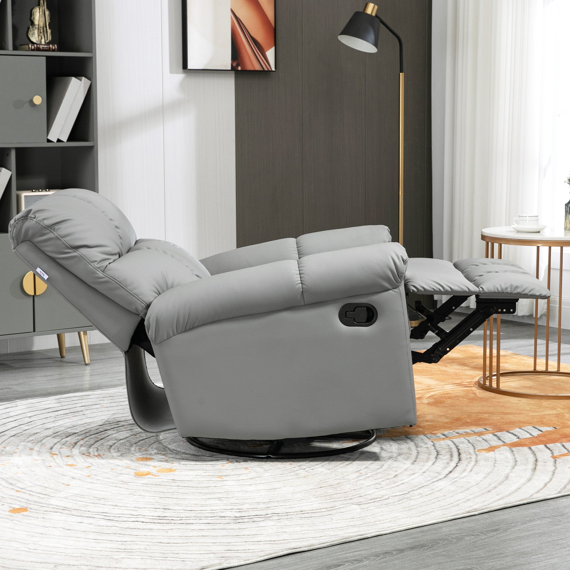 Homcom Rocker Recliner Chair With Overstuffed