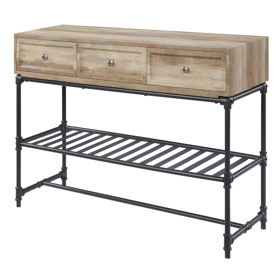 Mankato Oak And Sandy Black Sofa Table - Oak