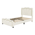 Twin Size Upholstered Platform Bed With Curve