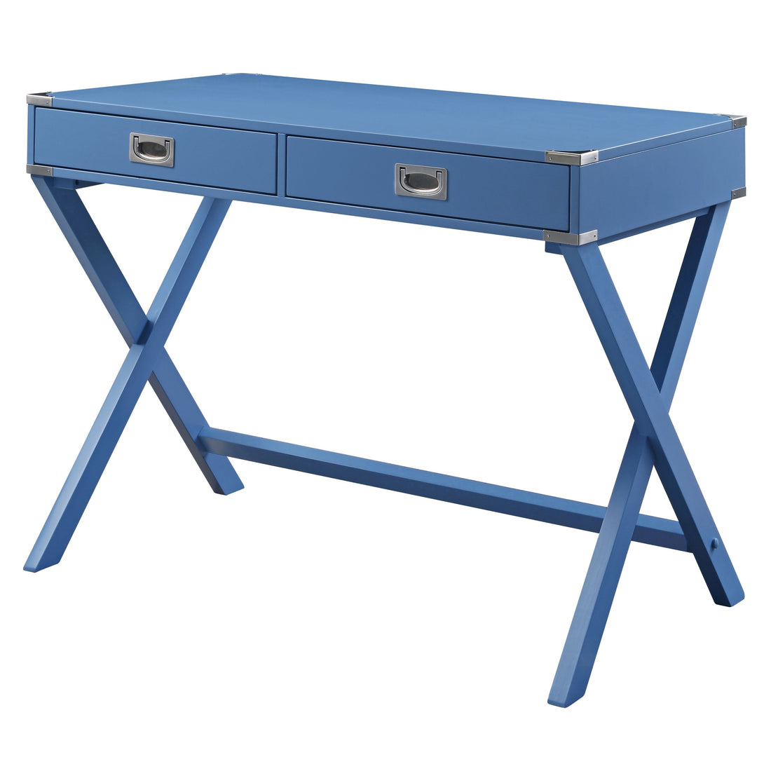 Blue Writing Desk With 2 Drawers - Blue Writting