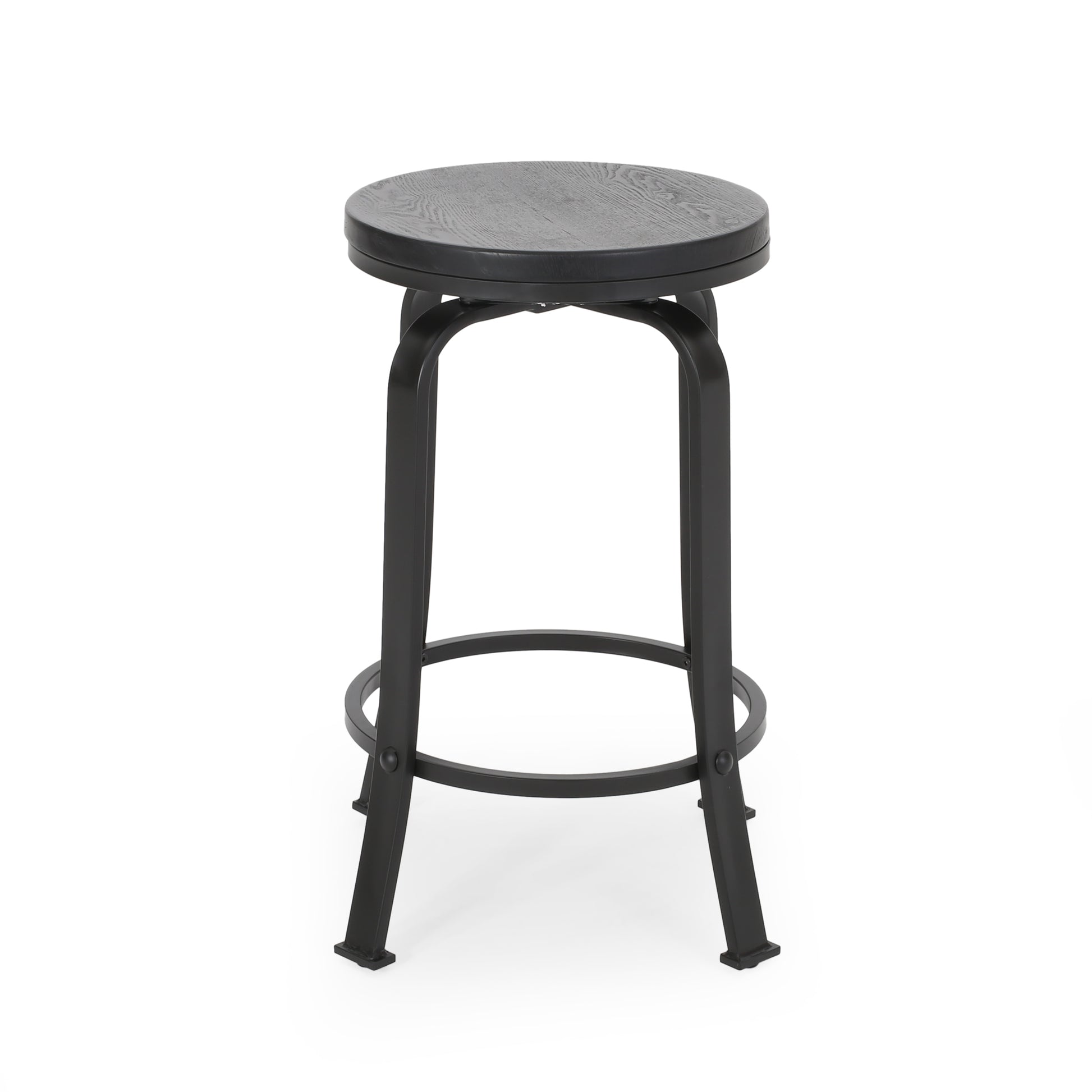 Counter Stool - Black Wood Metal