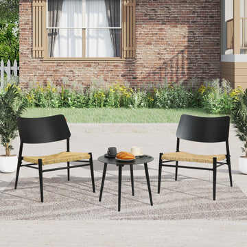 Aluminium 3 Piece Patio Set Bistro Table And