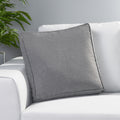 Tash Square Pillow - Charcoal Fabric