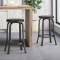 Counter Stool - Black Wood Metal