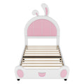 Twin Size Upholstered Platform Bed With Rabbit