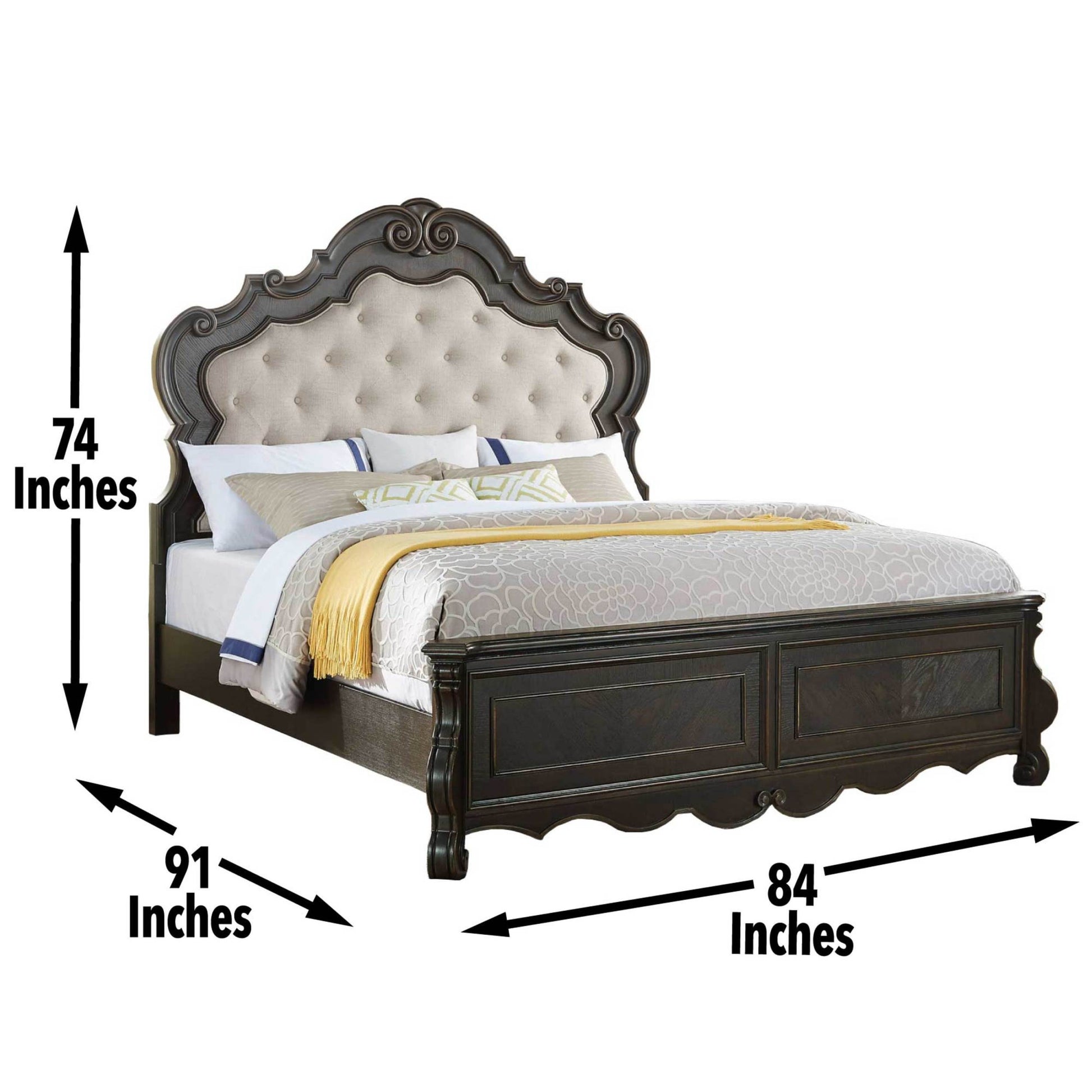 Rhapsody King Bed Dark Brown - King Dark Brown