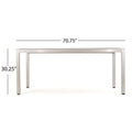 Outdoor Aluminum Dining Table with Wicker Top,