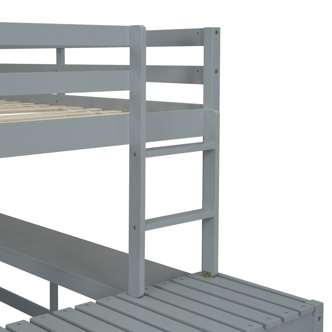 Full Loft Bed With Built In Desk, Ladder Platform