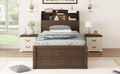 Twin Size Wooden Led Platform Bed With Trundle,