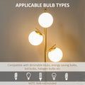 Homcom 3 Light Modern Floor Lamps for Living Room