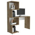 Vik Desk With Storage Cabinets, Four Shelves -